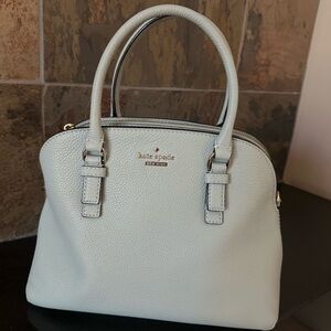Kate Spade Cameron Lottie Satchel Bag Misty Mint in Full Grain Leather USED